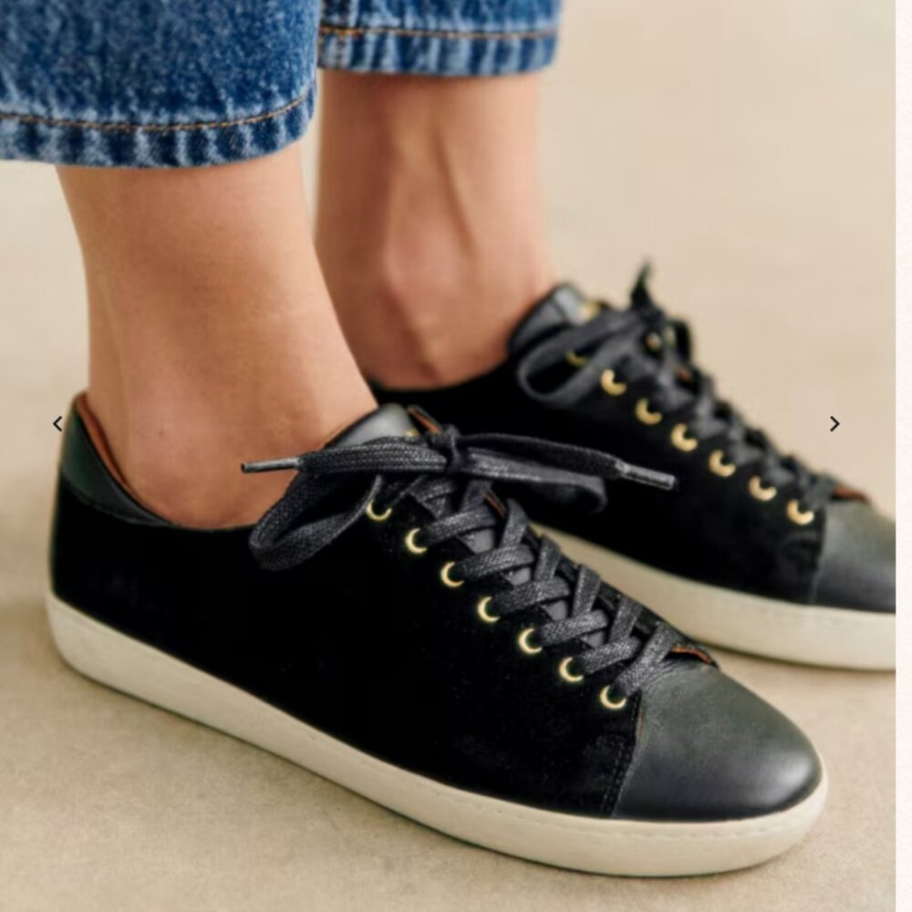 Sezane Black Jack Sneakers - Size 9 - Brand New
